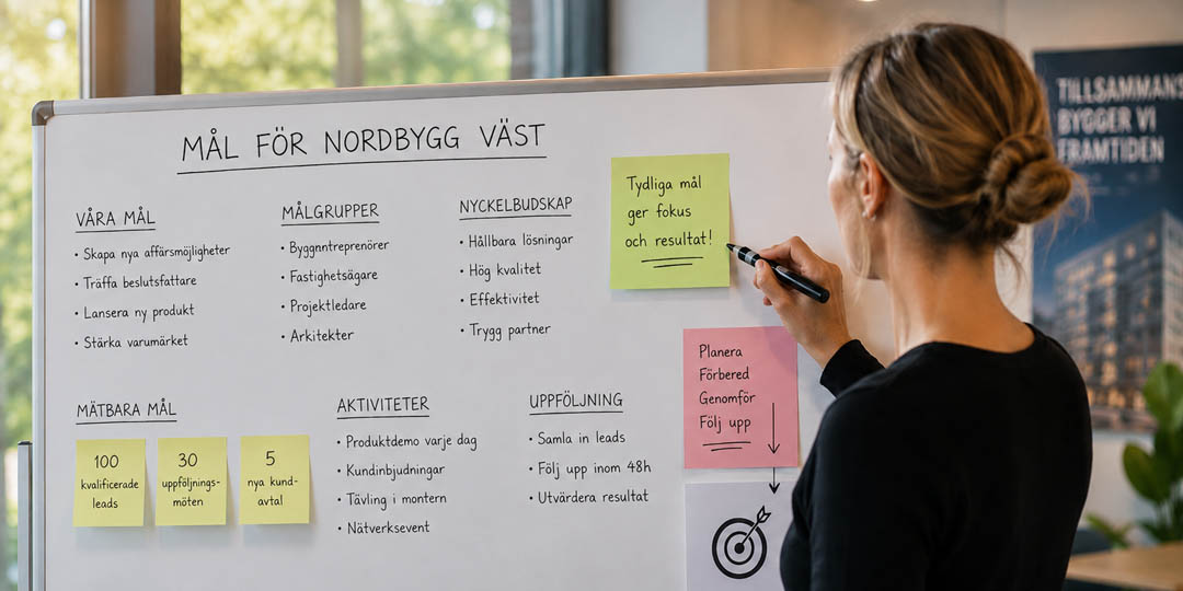 kvinna framför whiteboard